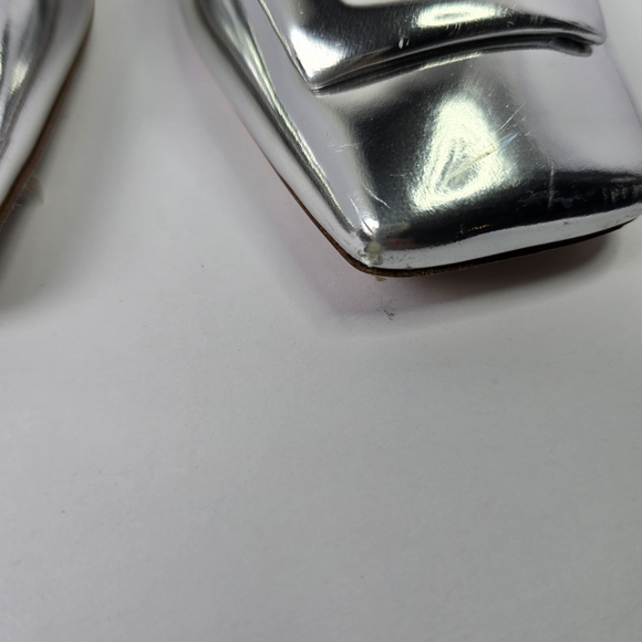 Rupert Sanderson London Naxos Mirror Pump Women's Leather Silver Shoes Size 40/9 - Picture 8 of 16